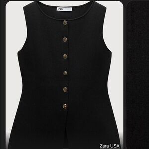 Zara black vest